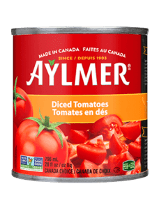 A can of diced tomatoes is shown.