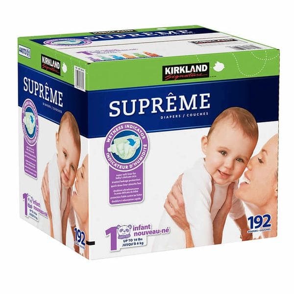 A box of huggies supreme diapers