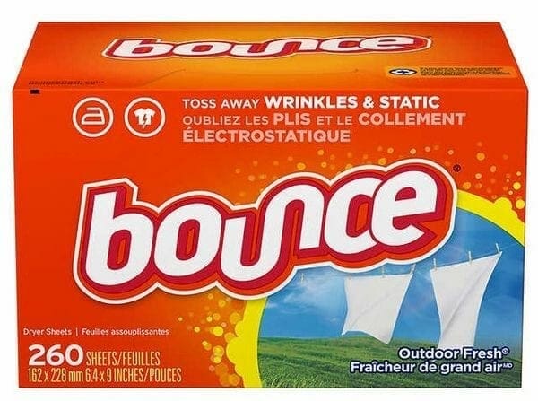 A box of bounce dryer sheets
