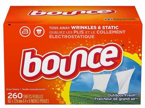 A box of bounce dryer sheets