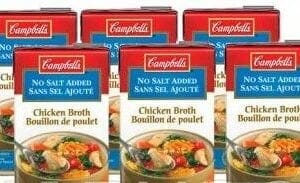 A group of campbell 's soup boxes.
