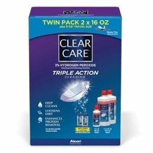 Clear care triple action cleaning solution twin pack
