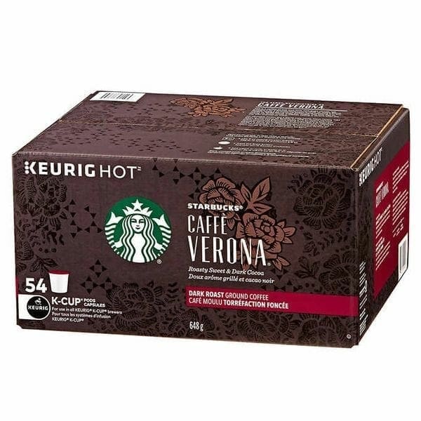 A box of starbucks coffee verina is shown.