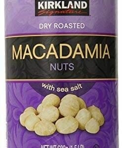 A can of macadamia nuts with sea salt.