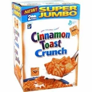A box of cinnamon toast crunch cereal.