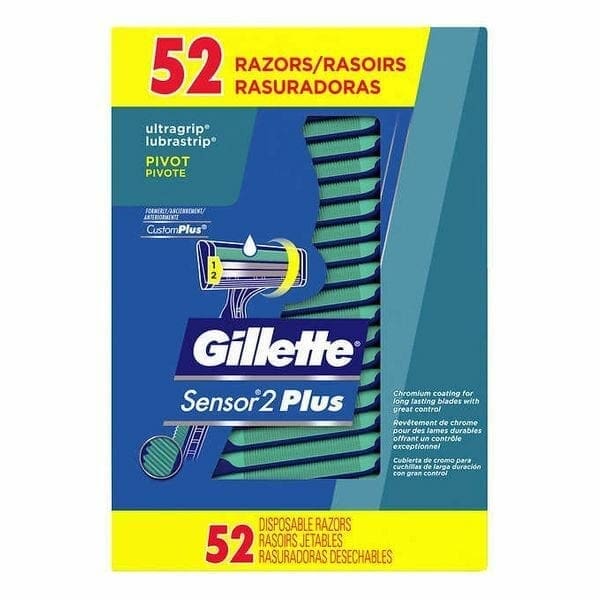 A package of gillette razor blades.