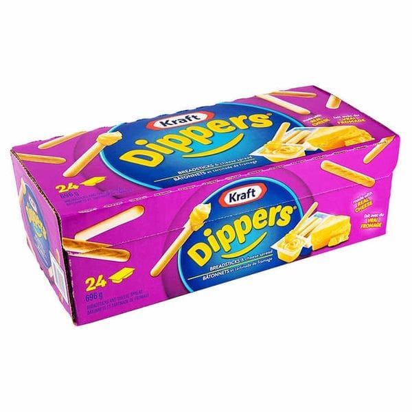 A box of dippers is sitting on the floor.