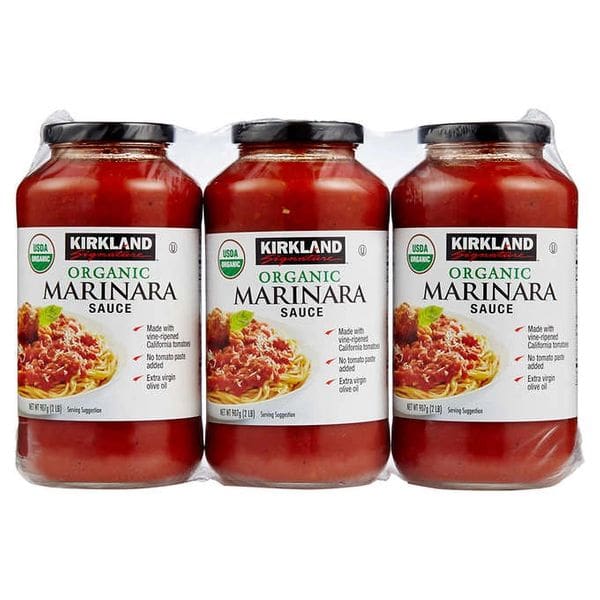 Kirkland signature organic marinara sauce, 3 pack of 1 6 oz. Jars