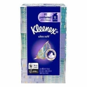 A box of kleenex ultra soft tissues
