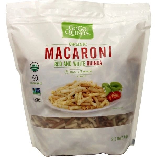 A bag of pasta with the word " macaroni " written on it.