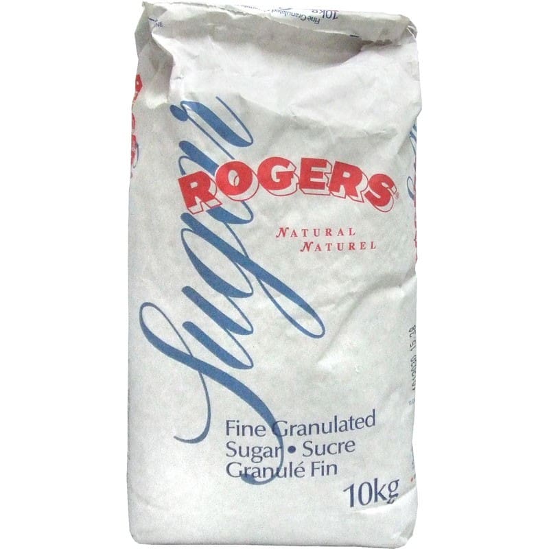 A bag of sugar is shown.