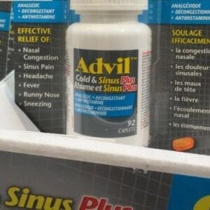 A box of advil cold and sinus plus