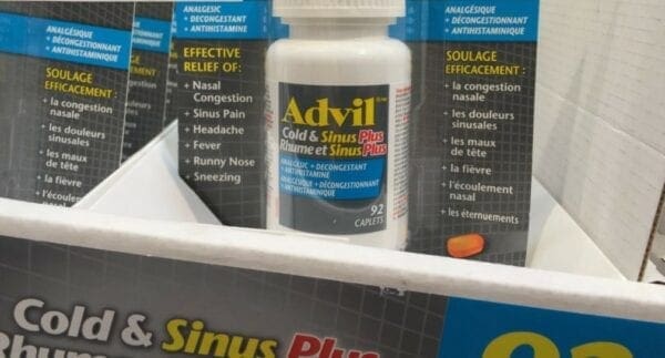 A box of advil cold and sinus plus