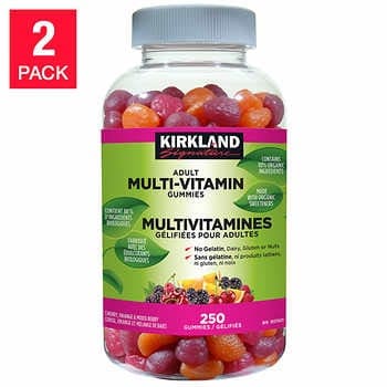 Kirkland signature multivitamin gummies, 2 5 0 count ( pack of 2 )