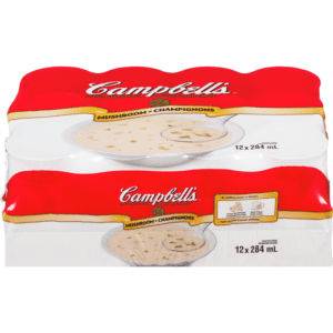 Two packages of campbell 's soup are shown.