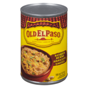 A can of old el paso beans and salsa.
