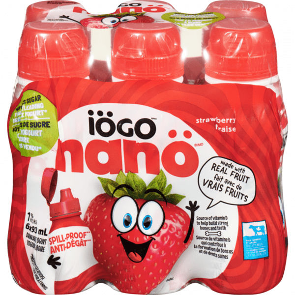 Iogo Strawberry Nano Drinkable 6 pack.