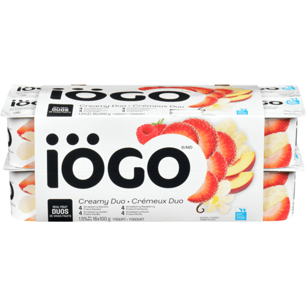 iÖGO Creamy Duo 1.5% 1.5% Yogurt fruit and berry yogurt.