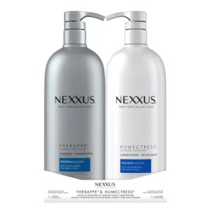 Two bottles of Nexxus Humectress Moisture Shampoo & Hair Conditioner.