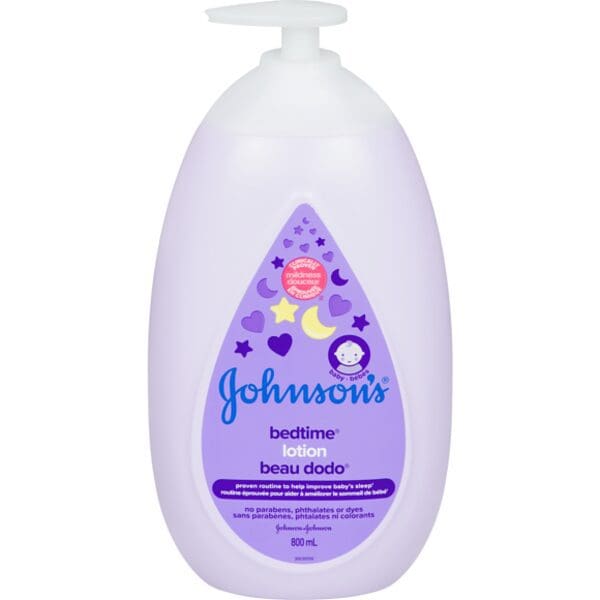 Johnson & Johnson Baby Bedtime Lotion with lavender scent.