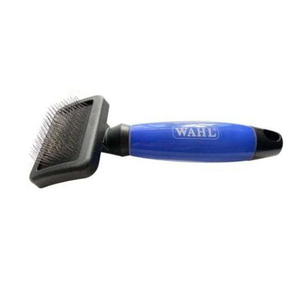 A Wahl Small Gel Slicker Pet Brush with a black handle.