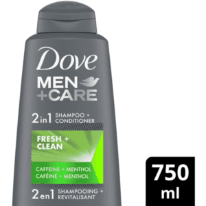 Dove Deep Clean 2 In 1 Mens Shampoo & Conditioner 250ml.