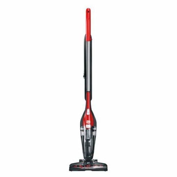 A Dirt Devil 4 in 1 Power Stick Lite Corded Stick Vacuum on a white background.