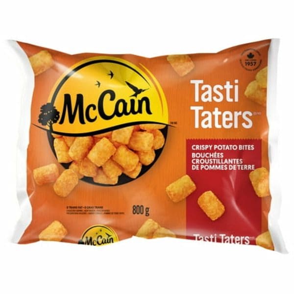 McCain Foods Tasti Taters French Fried Potatoes in a bag on a white background.