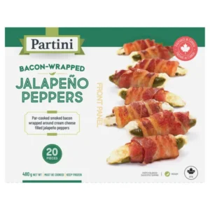 Partini Bacon-Wrapped Jalapeno Peppers in color.