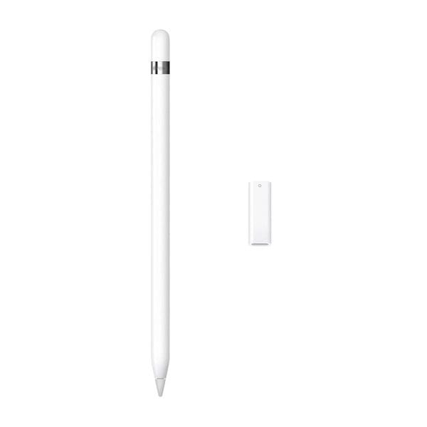A Apple First Generation Stylus Pencil next to a white device.