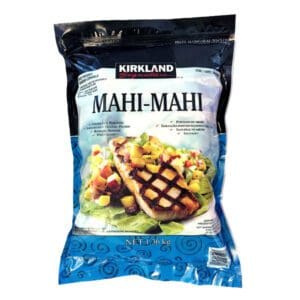 Kirkland Signature Frozen Mahi-Mahi seasoning.