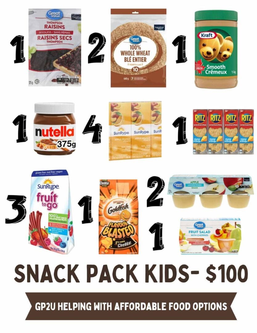 Snack Pack Kids 100 dollar is helping to provide affordable food options.
