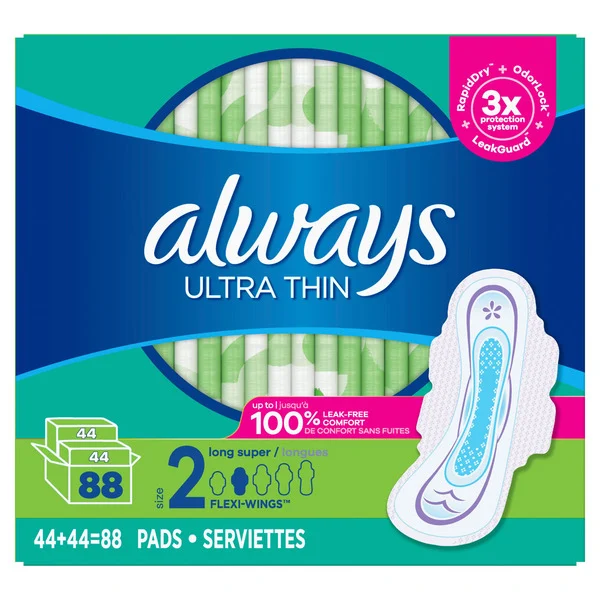 Always Ultra Thin Long Super Pads with Flexi-Wings.