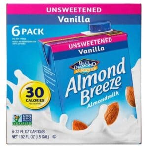Unsweetened vanilla almond milk 6-pack.